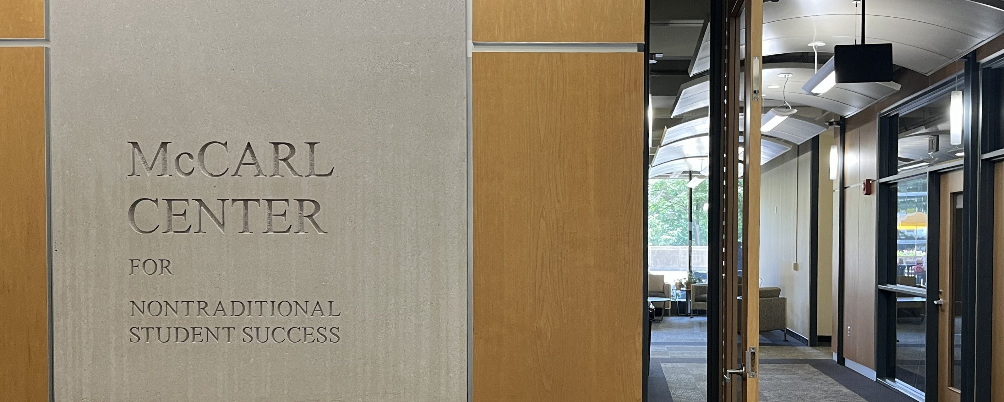The McCarl Center front desk at CGS