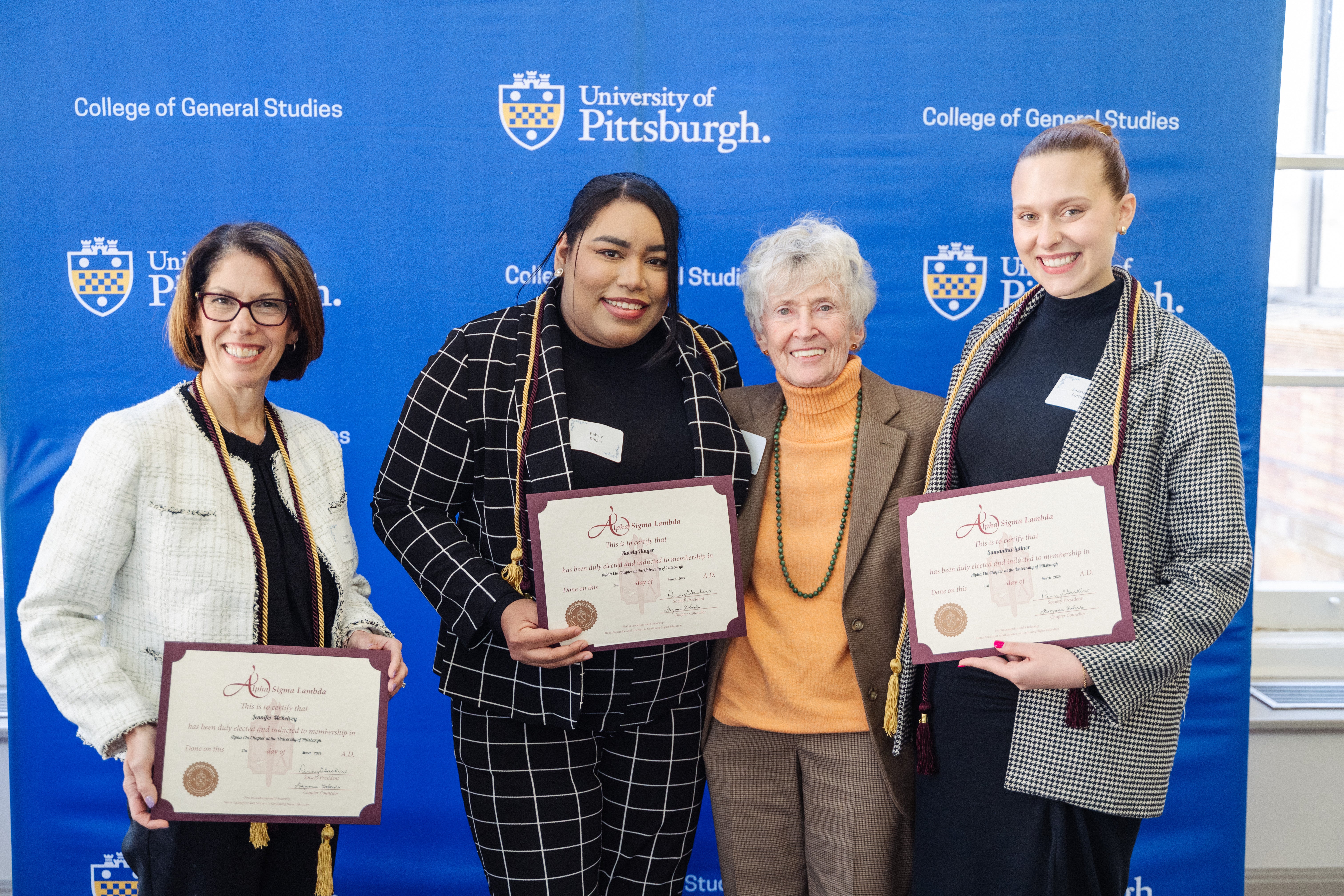 From left to right: Jennifer McKelvey, Rabely Dinger, Carol Cushman, and Samantha Luttner