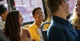 A group of students on bus