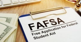 Free Application for Federal Student Aid (FAFSA) concept.