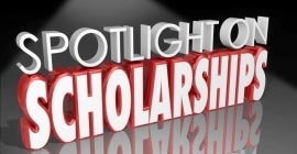 Spotlight on Scholarships Words Tuition Payment College Degree