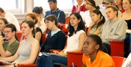 classroom of undergraduate students