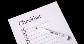 checklist with pen