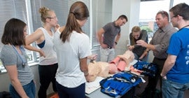 medical faculty instructing students