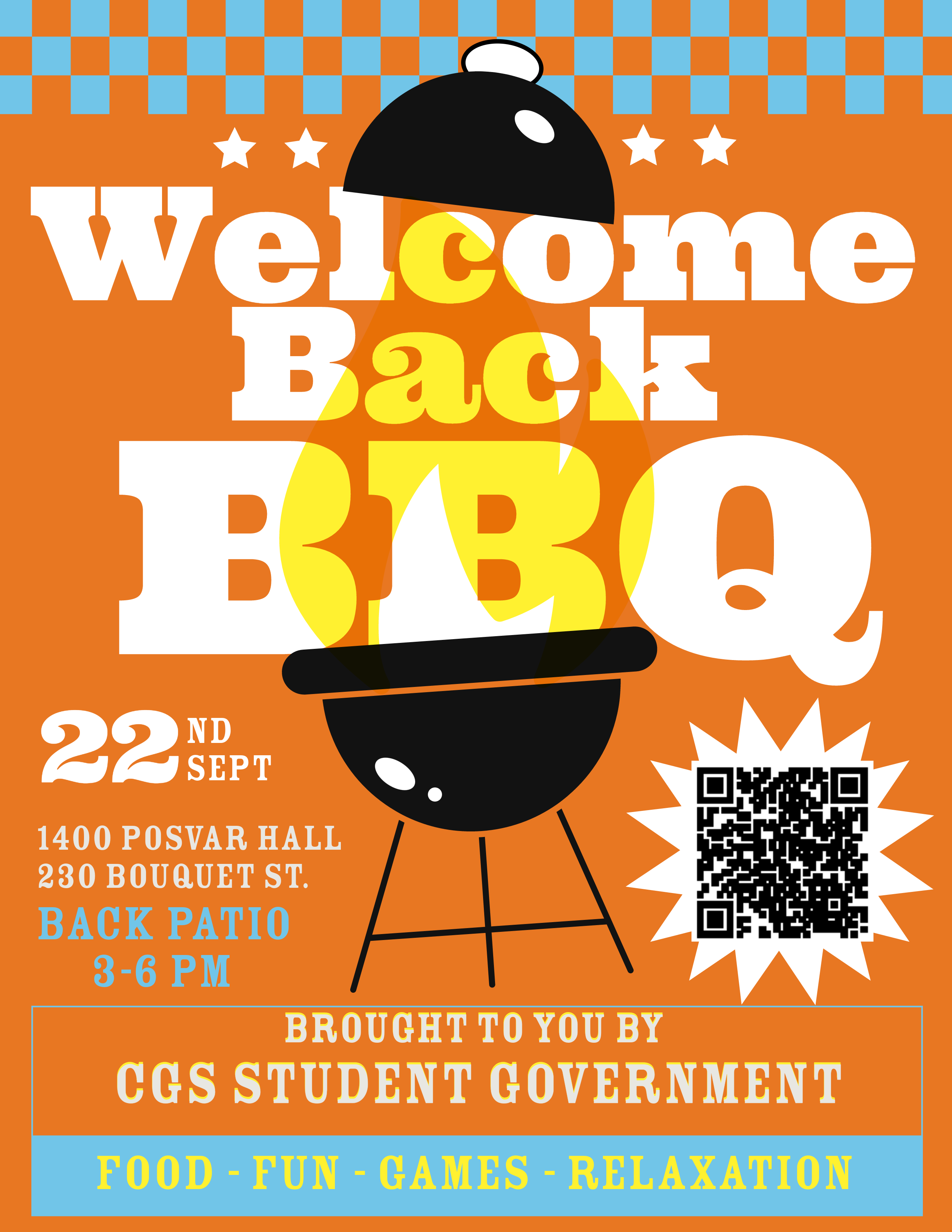 Welcome Back BBQ Poster